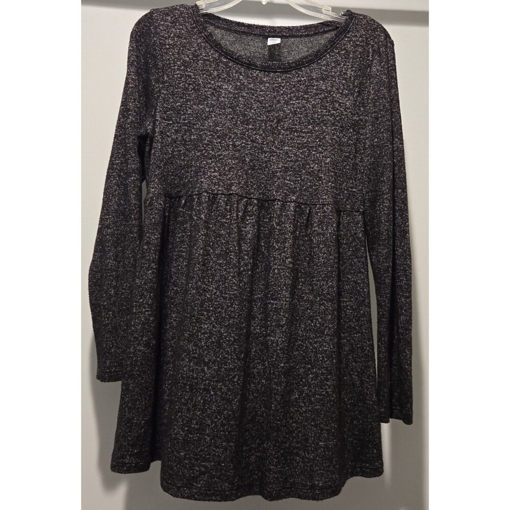 Old Navy Maternity Dress Long Sleeve‎ Swing Dress Black Heathered Womens Size S